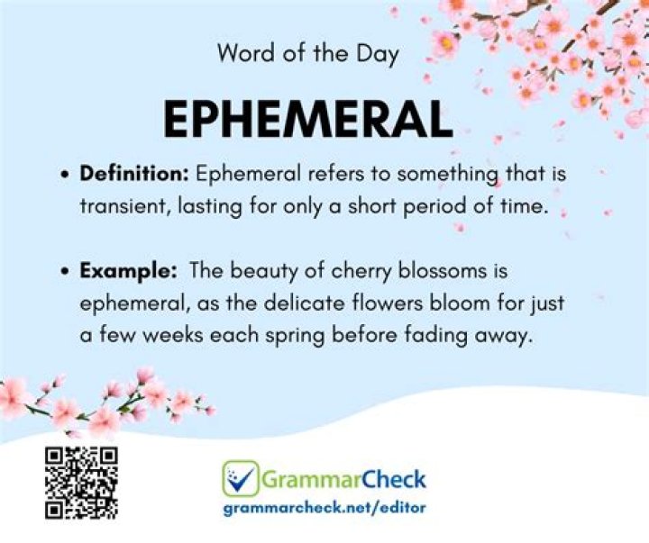 What does ephemeral mean