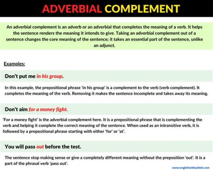 What is the Difference Between Complement and Adverbial